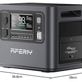AFERIY 2400W Tragbare Powerstation, 2048Wh LiFePO4 Batterie, 1,7 Stunde Schnellladung, 13 Anschlüsse, Sinuswellen 230V, USV, Mobile Stromversorgung für Outdoors Camping, 7 Jahre Garantie
