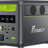 FOSSiBOT Tragbare Powerstation F1200, 1024Wh LiFePO4 Solargenerator mit 2 1200W AC (Spitze 2400W), 100W Typ-C, 0-100% Akku in 45 Min Power Station, für Camping, Wohnmobil, RV, Reisen