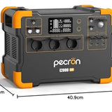 pecron Tragbare Powerstation E2000LFP,1920Wh LiFeP04-Batterie mit 2000W AC Ausgängen Stromgenerator für Reise/Camping/Outdoors/Emergency