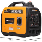 maXpeedingrods Inverter Stromerzeuger 3300W Stromgenerator Benzin Superleise 4 Takt mit USB und 230V Steckdosen Leicht als Notstromaggregat Backup Stromausfälle für Camping Wohnwagen Garage Baustelle