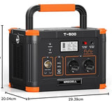Tragbare Powerstation 500W (Spitze 1000W), 519Wh Solargenerator für den Außenbereich Backup Batterie Pack mit 2 230V AC Ausgängen, 10-Port Powerhouse für RV Camping Angeln Road Trip Home Notfall