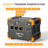 pecron Tragbare Powerstation E2000LFP,1920Wh LiFeP04-Batterie mit 2000W AC Ausgängen Stromgenerator für Reise/Camping/Outdoors/Emergency