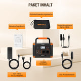 Tragbare Powerstation 500W (Spitze 1000W), 519Wh Solargenerator für den Außenbereich Backup Batterie Pack mit 2 230V AC Ausgängen, 10-Port Powerhouse für RV Camping Angeln Road Trip Home Notfall