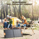Tragbare Powerstation 500W (Spitze 1000W), 519Wh Solargenerator für den Außenbereich Backup Batterie Pack mit 2 230V AC Ausgängen, 10-Port Powerhouse für RV Camping Angeln Road Trip Home Notfall