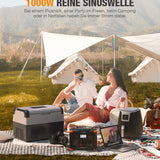 GRECELL Powerstation 1000W, 999Wh Solargenerator, Mobiler Stromspeicher mit AC/DC/USB, Power Station Solar für Camping, Outdoor, Notstrom Notfälle, (T-1000)